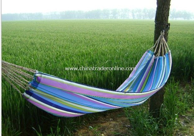 Single canvas hammocks 260 * 70 (cm) color random from China