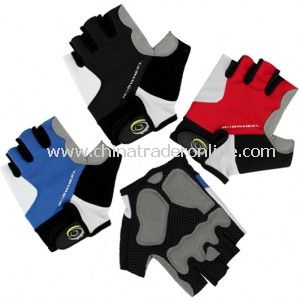 Cozy Outdoor Fiber Cloth Cycling Riding Half Finger Gloves from China