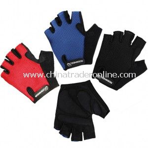 Cozy Outdoor Fiber Cloth Cycling Riding Half Finger Gloves