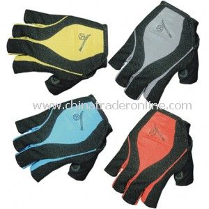 Cozy Outdoor Fiber Cloth Cycling Riding Half Finger Gloves from China