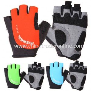 Cozy Outdoor Fiber Cloth Cycling Riding Half Finger Gloves from China