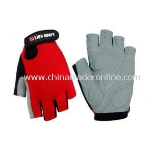 Cozy Outdoor Fiber Cloth Cycling Riding Half Finger Gloves from China