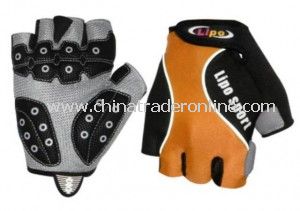 Cozy Outdoor Fiber Cloth Cycling Riding Half Finger Gloves from China