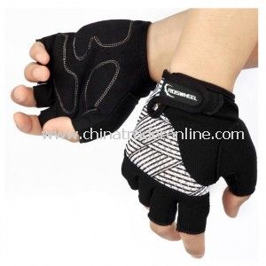 Cozy Outdoor Fiber Cloth Cycling Riding Half Finger Gloves from China