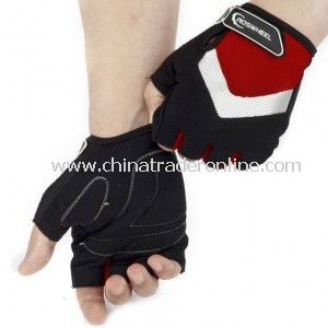 Cozy Outdoor Fiber Cloth Cycling Riding Half Finger Gloves from China