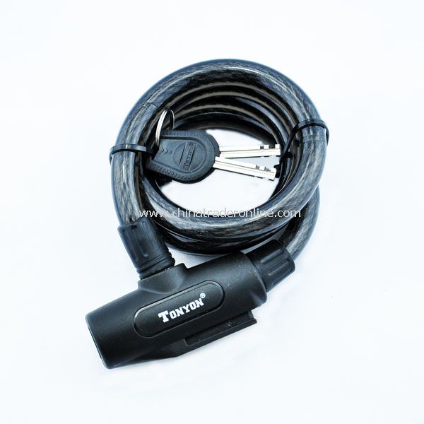 Tonyon Steel Coil Cable Key Bike Lock with Bike Lock