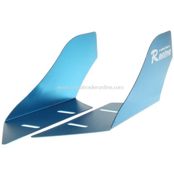 Cool Universal Car Decorative Front/Rear Wind Fins - Blue (Pair)