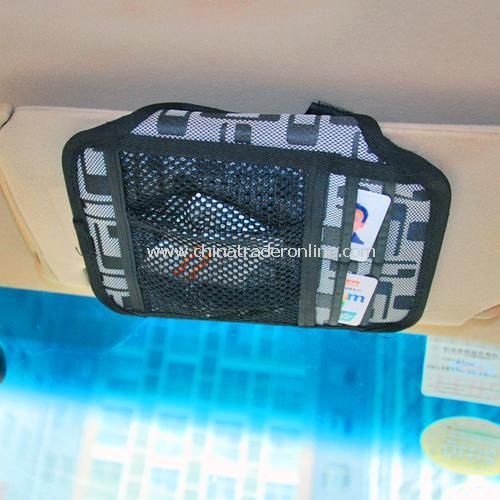 Multi-purpose vehicle sun visor CD folder / card holder / debris bags from China