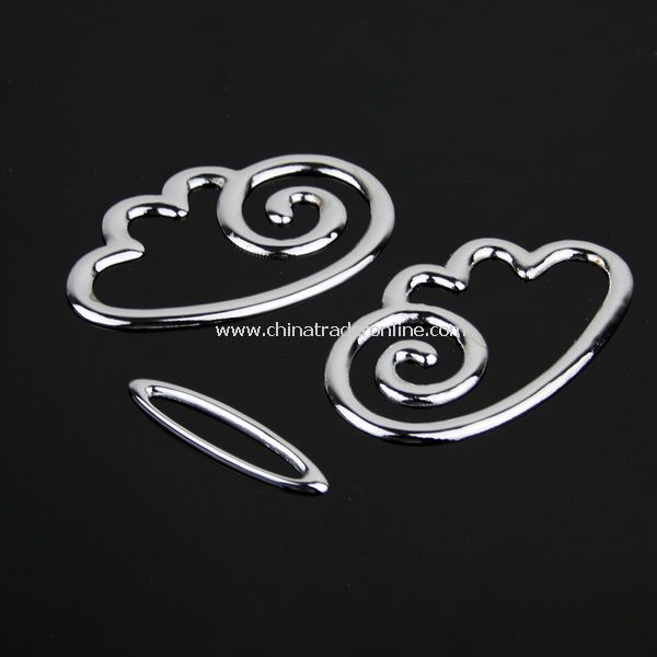 3D Decal Chrome Badge Emblem Car Sticker Silver from China