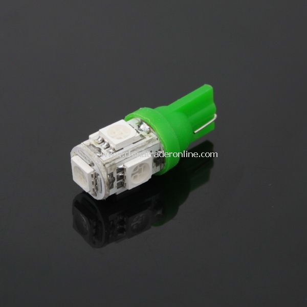 T10 5050 Bulb Wedge Car 5-SMD LED Green Light New from China