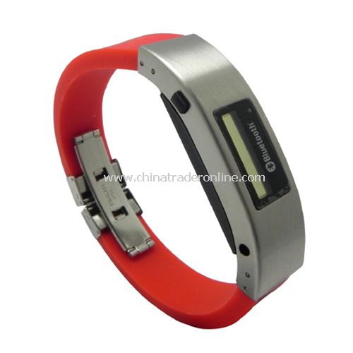 Bluetooth Bracelet with Vibration & LCD Display(Red)