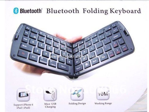 Portable Bluetooth Folding Keyboard for iPhone 4/ iPad/ iPad 2 from China