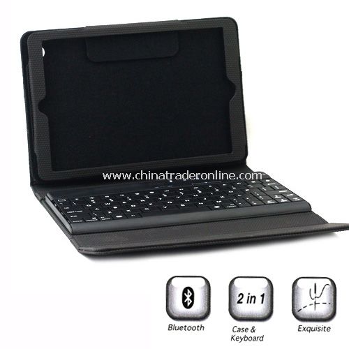 2in1 Bluetooth Wireless Keyboard Leather Stand Pouch Case for iPad Mini