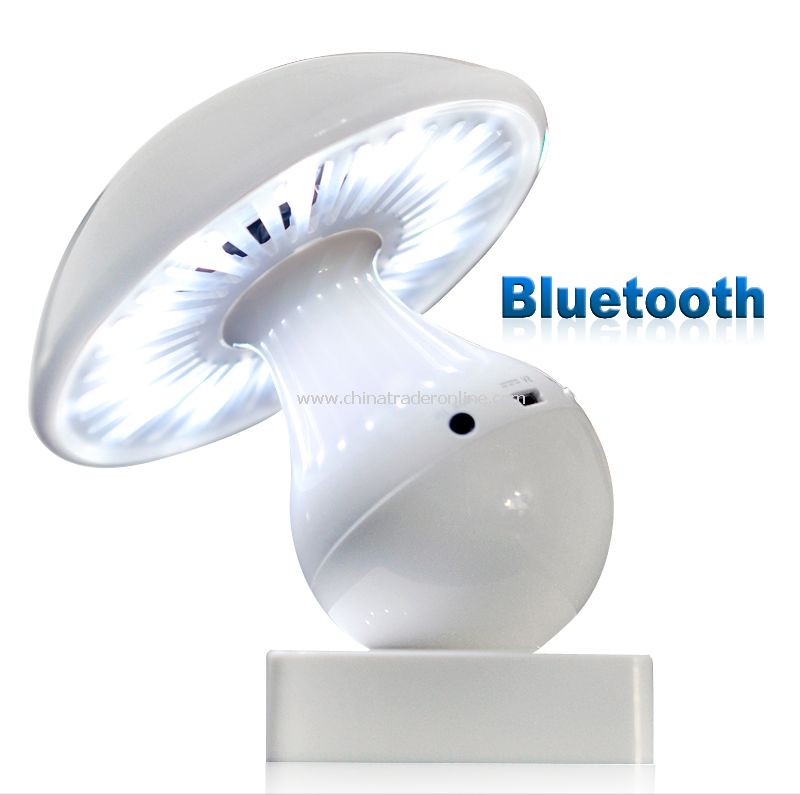 Bluetooth Mushroom LED Lamp Shiitake - Touch Controlled Desk Lamp with Speaker