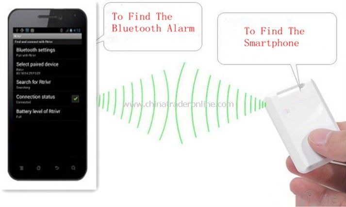 NEW Anti Lost Alarm Bluetooth Alarm - Alerts Smartphone of Missing Valuables from China