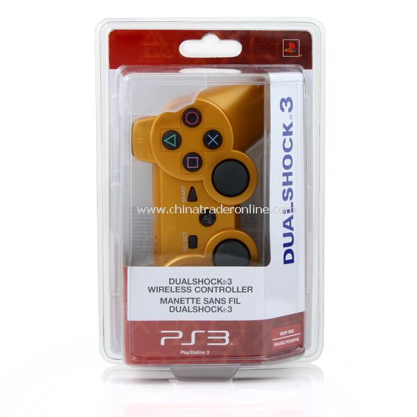 golden Wireless Bluetooth Game Controller for Sony PS3 from China