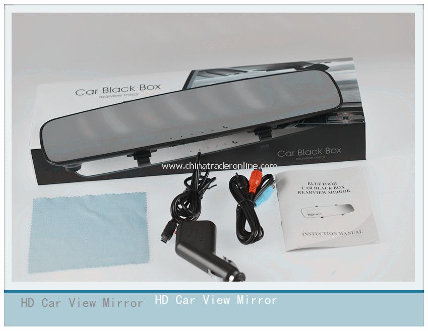 HD 1080P 2.7 Bluetooth Car DVR Rearview Mirror Blackbox from China