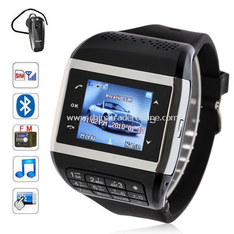 Q5+ Watch Phone 1.3 inch Touch Screen Single SIM with FM Bluetooth from China