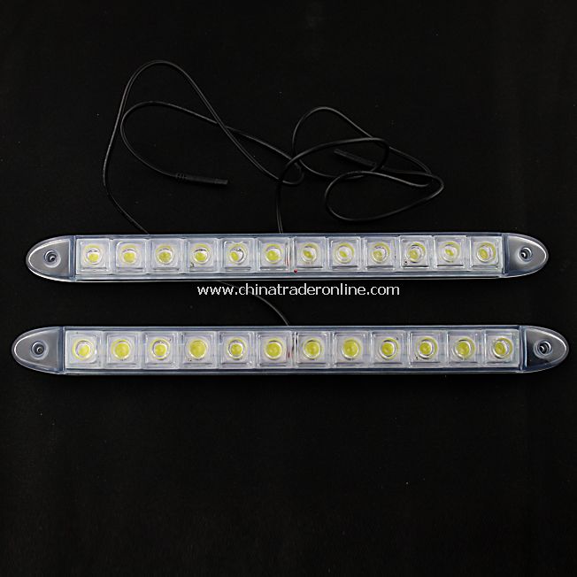 2x 12-LED Daytime Running Light Day Fog Lamp DRL Super White 12V DC from China
