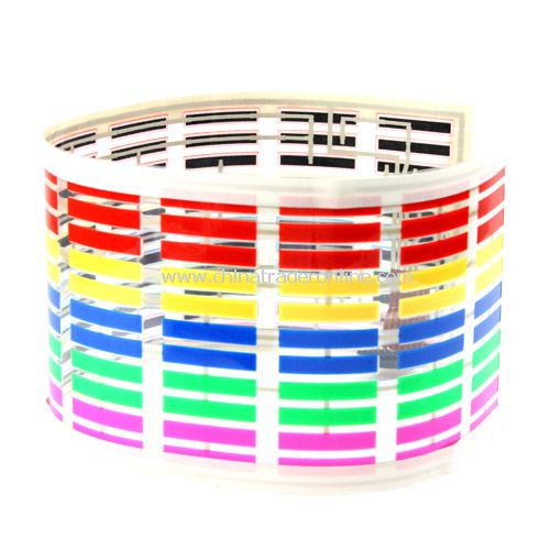 45*11CM Car Music Sound Activated Equalizer Rhythm Lamp LED Multi color Flash from China