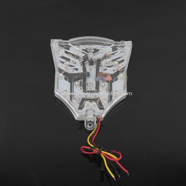 Car Motorcycle Strobe Brake Light 24 LED Flash Transformer Lamp