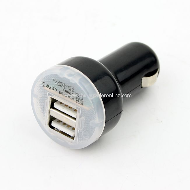 Dual Mini USB Car DC Charger for iPod iPhone MP3 MP4 from China