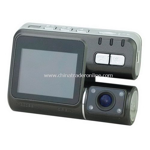 HD 720P Dual camera car dvr/video recorder Double lens camcorder