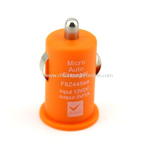 Mini USB Car DC Charger for Apple iPod iPhone MP3 Orange from China