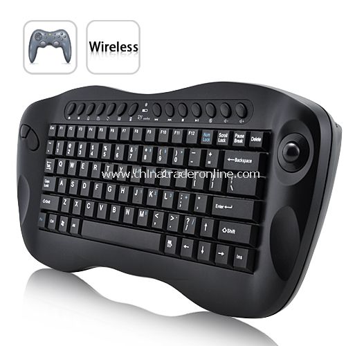 Computer Remote Control – Mini Wireless Keyboard with Trackball