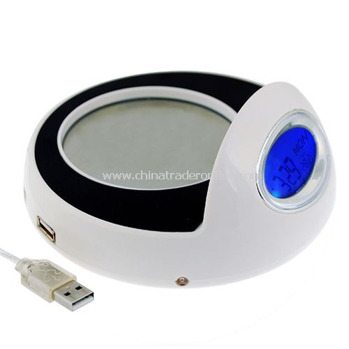 Cup Warmer and USB Hub with Clock from China
