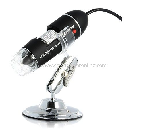 USB Digital Microscope for Computers (400x, 8 Super-Bright LEDs) from China