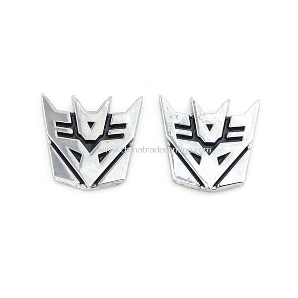 2PCS 3D Transformer Logo Emblem Badge Car Sticker