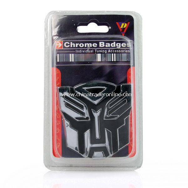 New 3D Transformer Logo Emblem Car Badge Sticker Chrome from China