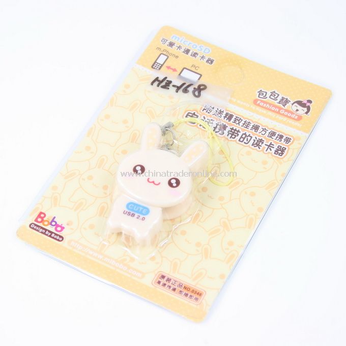 Cream-colored rabbit Cartoon Mobile Reader