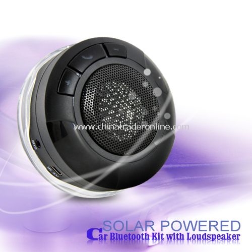 Solar Powered Car Bluetooth Kit with Loudspeaker