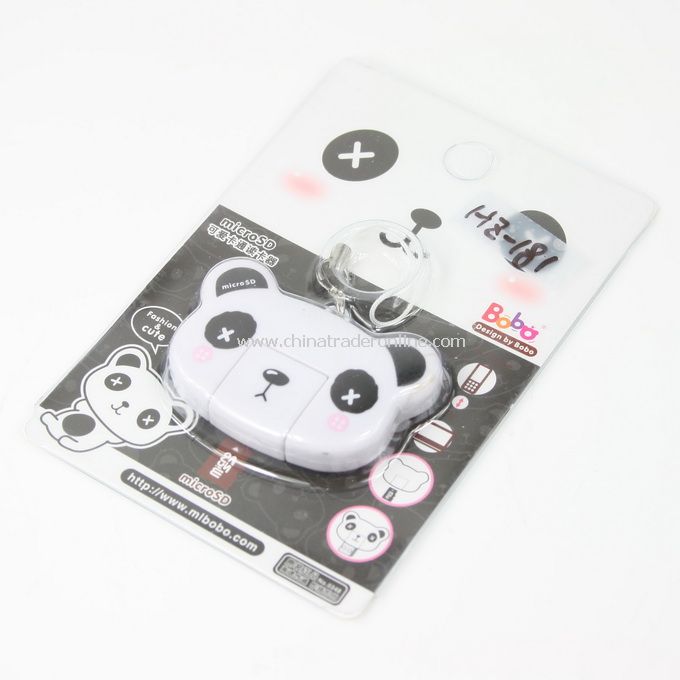 White panda Cartoon Mobile Reader