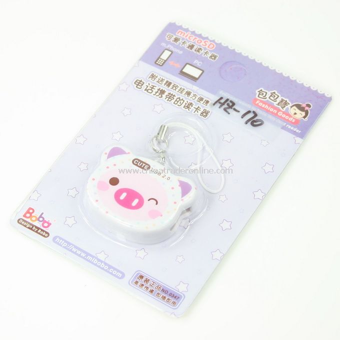 White pig Cartoon Mobile Reader