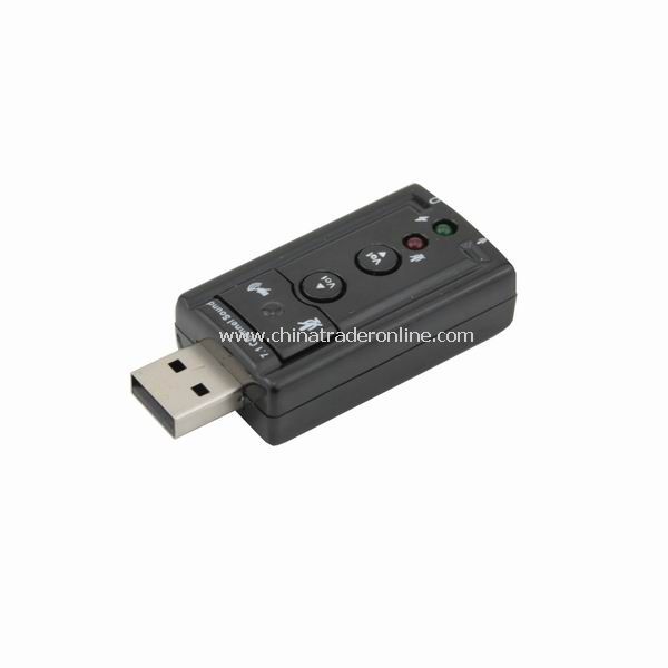 Black USB Virtual 7.1-Channel USB 2.0 Audio Sound Card Adapter