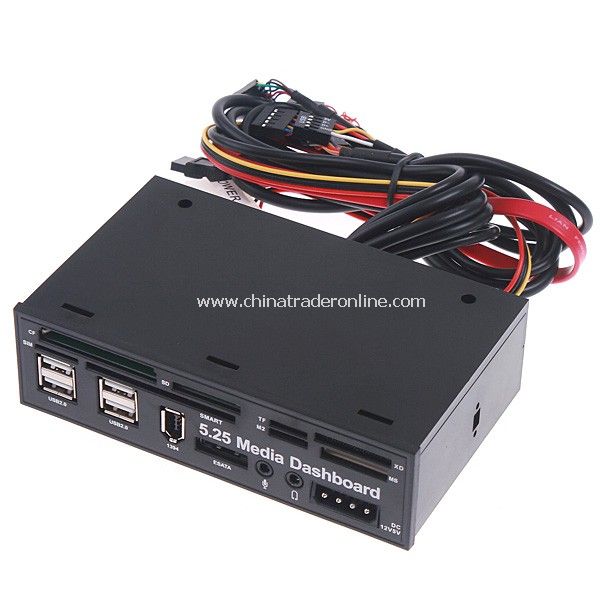 5.25 PC Media Dashboard Front Panel USB Card Reader from China