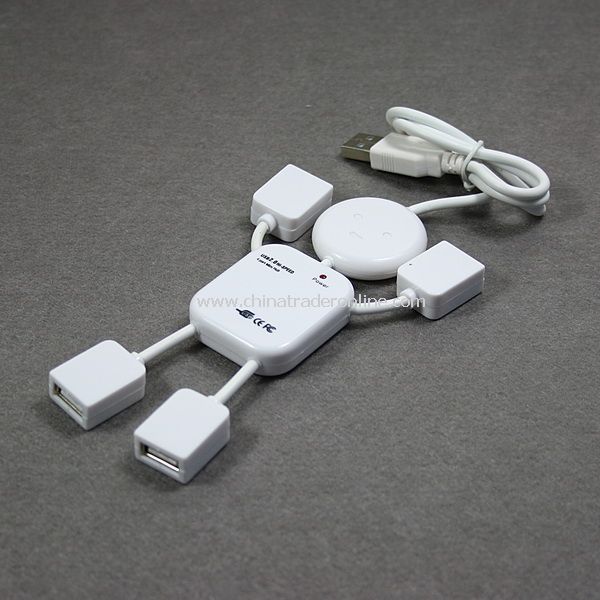 New 4 Port USB 2.0 480Mbps High Speed Cable Hub for PC from China