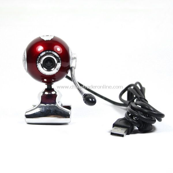 New 5.0 MP USB 2.0 PC Camera Webcam with Mic Dark Red