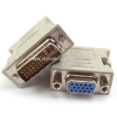 DVI DVI-I (M) 24+5 Pin to VGA VIDEO CONVERTER/ADAPTER from China