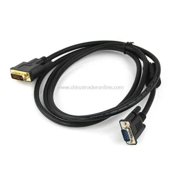 New 1.8M 6ft DVI to VGA Cable Converter Adaptor TV PC from China