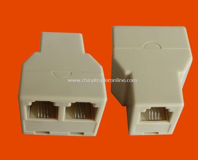 New RJ11 RJ-11 Connector Splitter Extender Plug Adapter from China