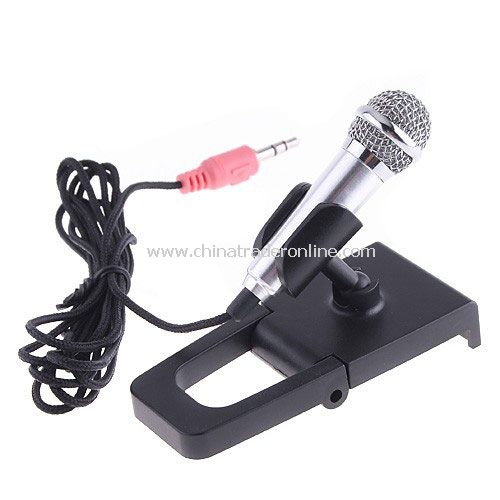 3.5mm Mini Studio Speech Mic Dynamic Lightweight Microphone w Stand for PC from China