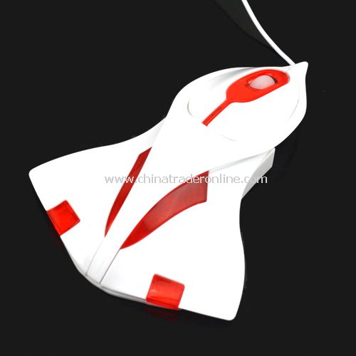 Airplane Shaped Optical Mouse USB Black Computer Laptop Gaming New LED