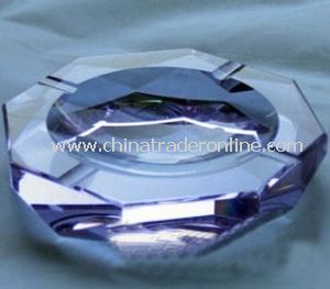 Round Crystal Ashtray Set