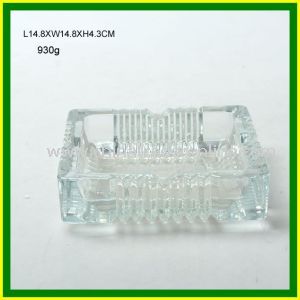 Square Crystal Clear Glass Smoking Ashtray