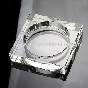 Square Glass Ashtray for Decoration