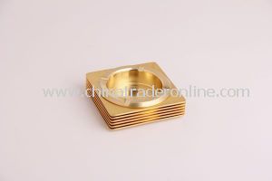 Ashtrays, Gold Color Ashtrays, Square Shaped Metal Ashtrays, Zinc Alloy Ashtrays